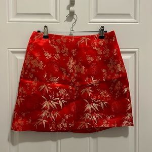 Chinese inspired mini skirt